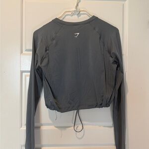 Gymshark Dark Gray Long Sleeve Crop Top